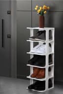 Luxury Bites Schuhregal 5 Ebenen Weiß Anthrazit Bild 2