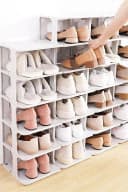 Luxury Bites Schuhregal 5 Ebenen Weiß Anthrazit Bild 3