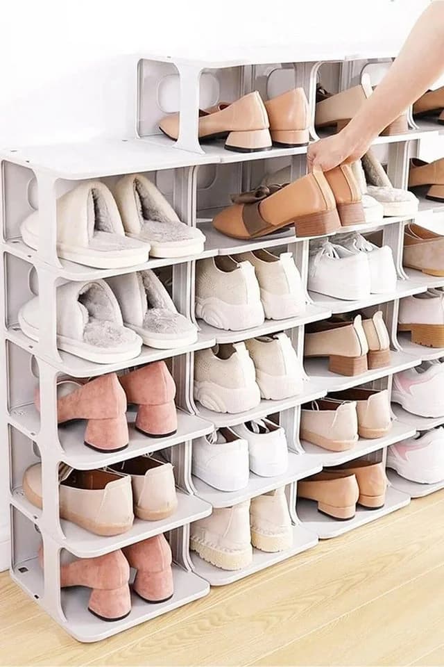 Luxury Bites Schuhregal 5 Ebenen Weiß Anthrazit - Bild 3