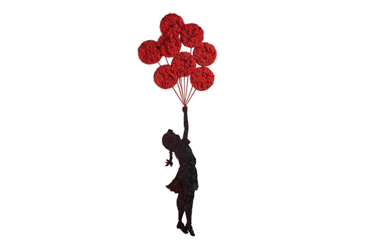 Wallity Wanddekoobjekt Mädchen mit Ballons aus Moos - Bild 2
