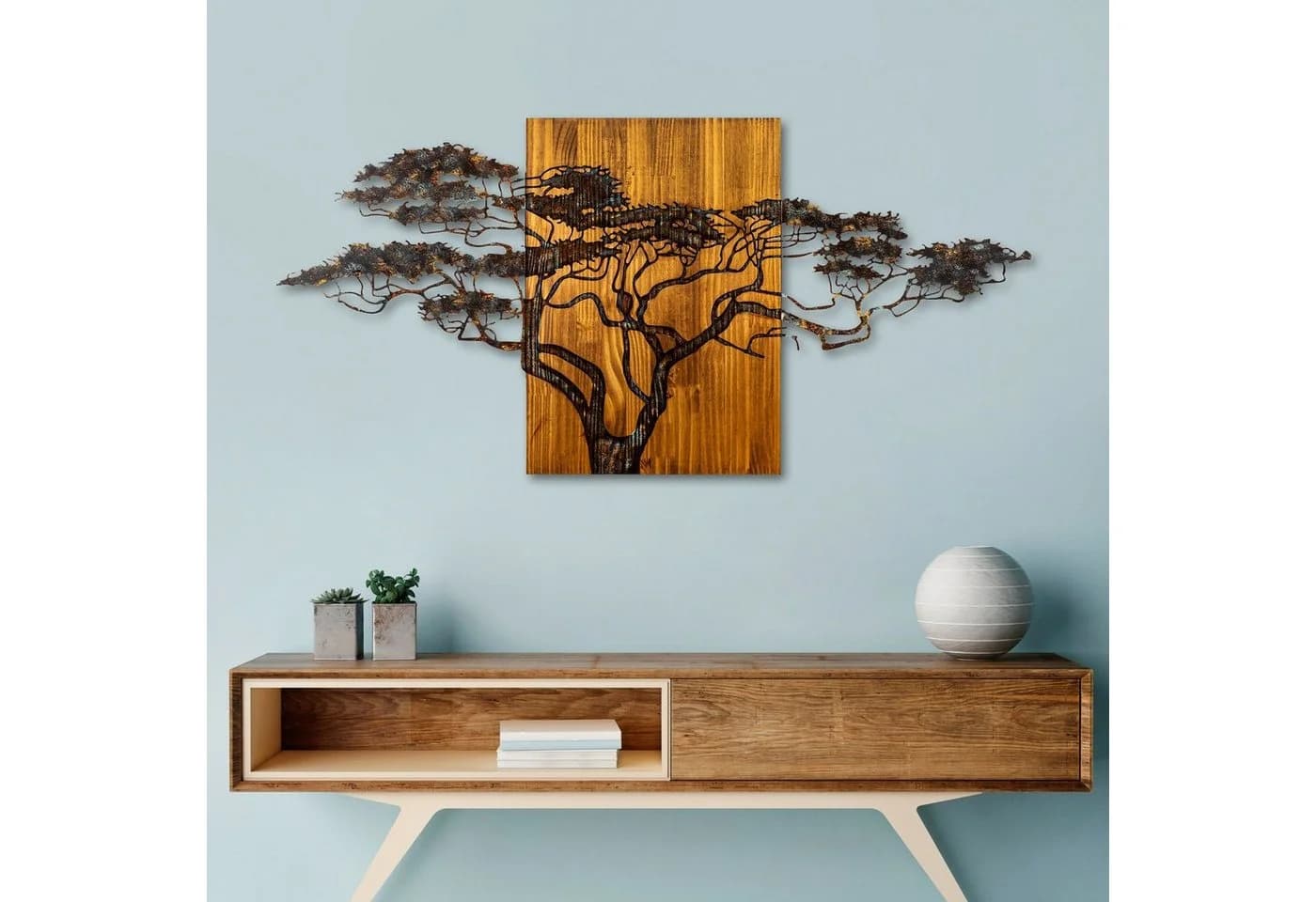 Wallity Wanddekoobjekt 100% Holz Bunt Handbemalt - Bild 2