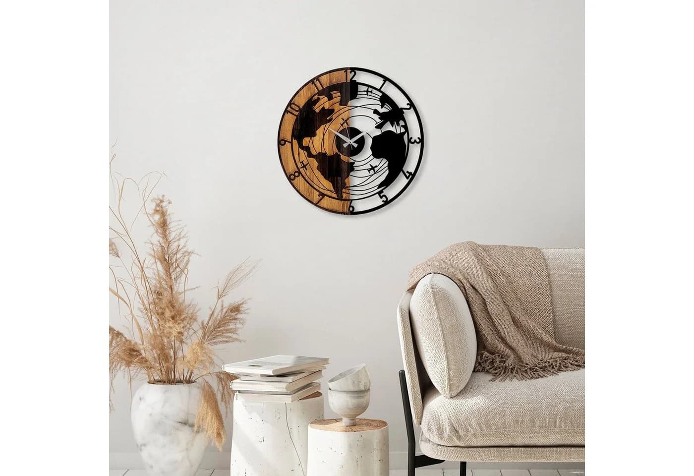 Wallity Wanduhr 100% WOODEN Holz Metall - Bild 3