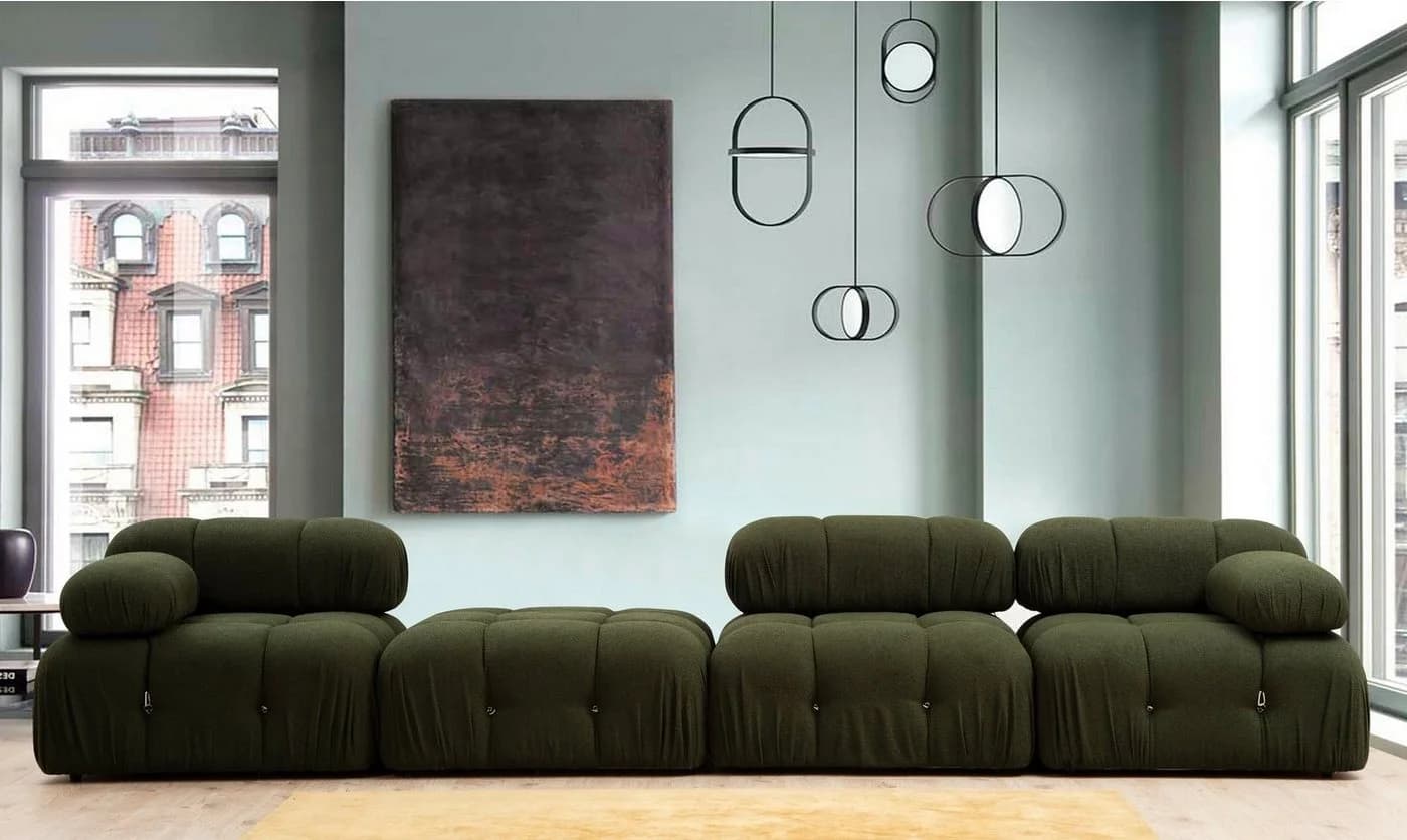 Skye Decor 1-Sitz-Sofa Grün Buchenholz Rahmen - Bild 3