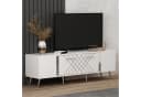 Skye Decor TV-Schrank Weiß Silber Argyle Design Bild 3