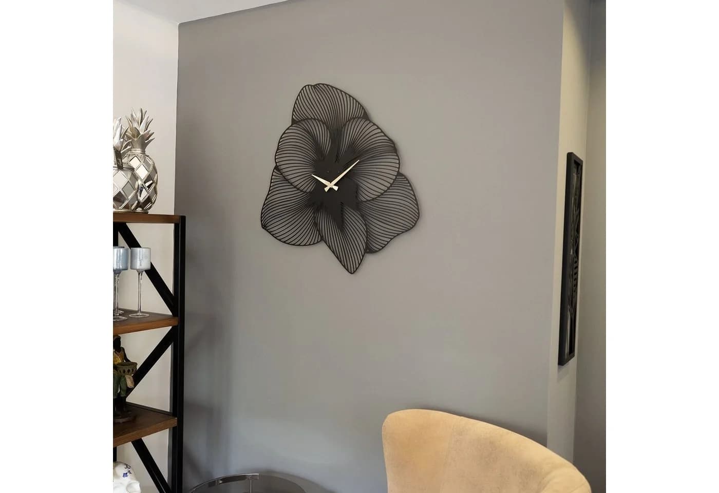 Wallity Wanduhr 100% Stahl Schwarz Modern - Bild 2