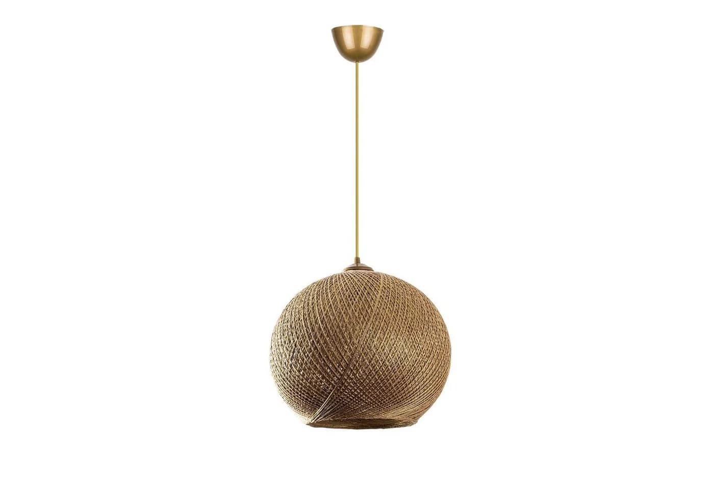 Opviq Handmade Jute Kronleuchter Gold Braun - Bild 2