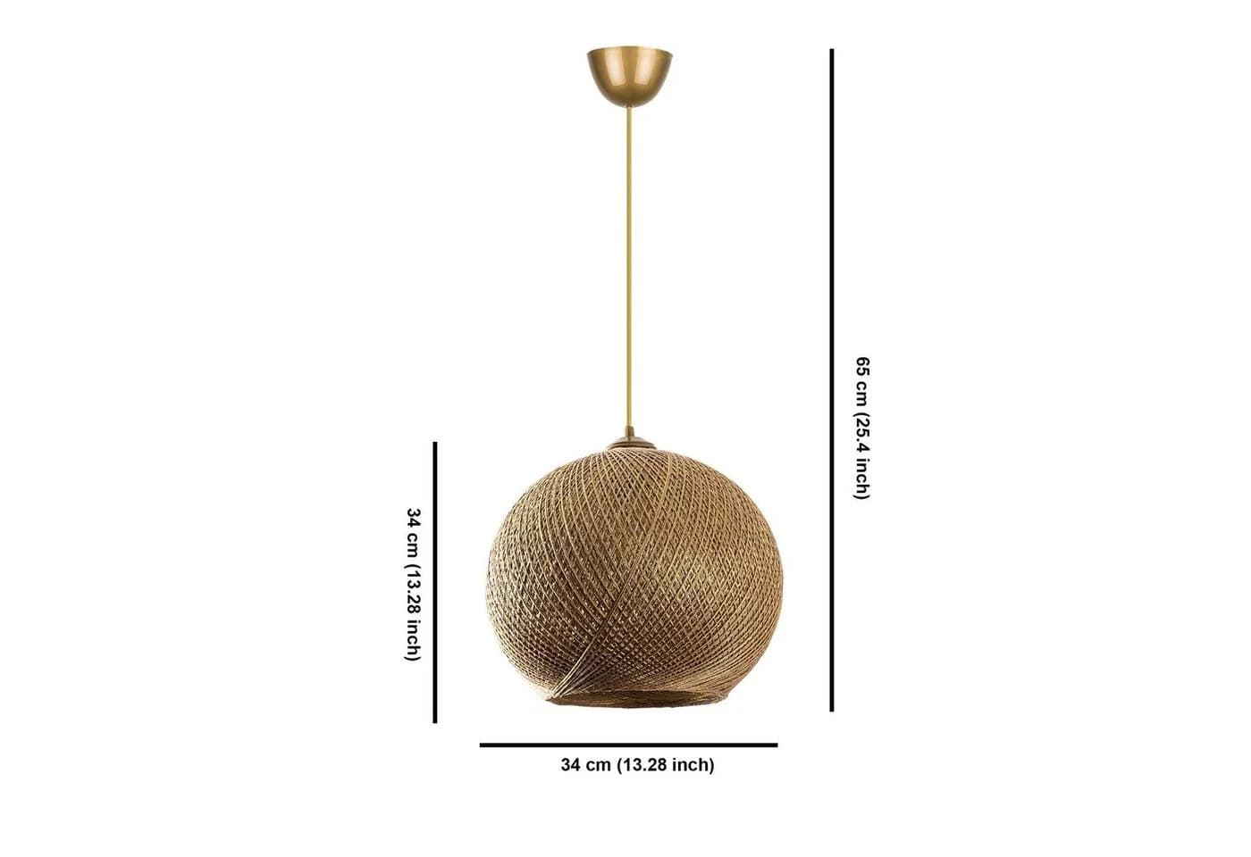 Opviq Handmade Jute Kronleuchter Gold Braun - Bild 5