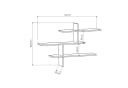 Skye Decor Wandregal Modern Anthrazit 123 cm Breite Bild 3