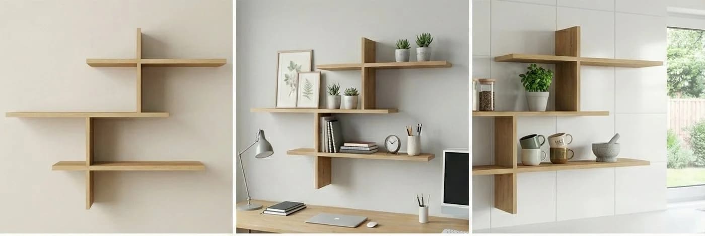 Skye Decor Wandregal 123 cm breit, modernes Design - Bild 3