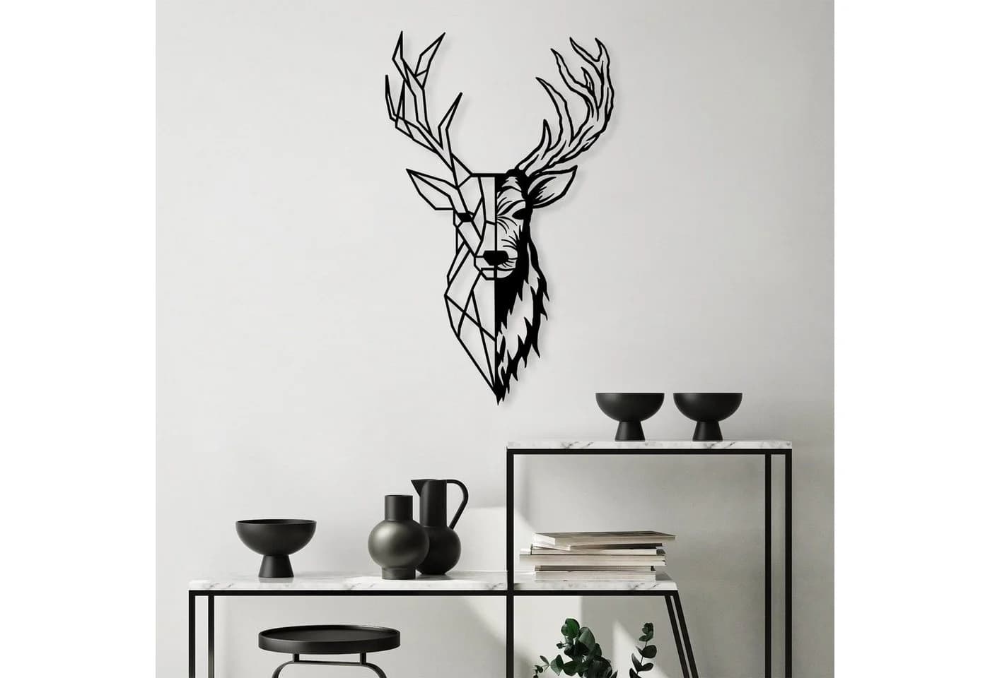 Wallity Wanddekoobjekt 100% Metall Schwarz Modern