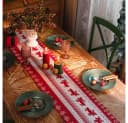 FOUORTUNATE-BEE Tischläufer Weihnachtsdeko Rot Bild 5