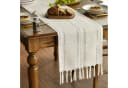 FOUORTUNATE-BEE Tischläufer Boho Creme Landhausstil Quasten Bild 2