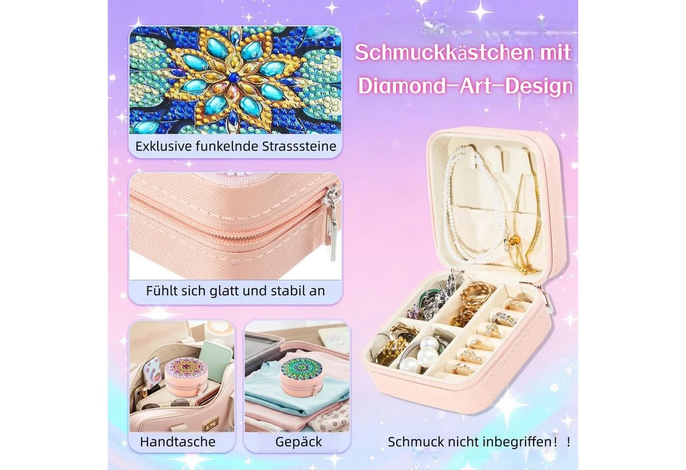 FOUORTUNATE-BEE DIY Diamantmalerei Schmuckkassette - Bild 3