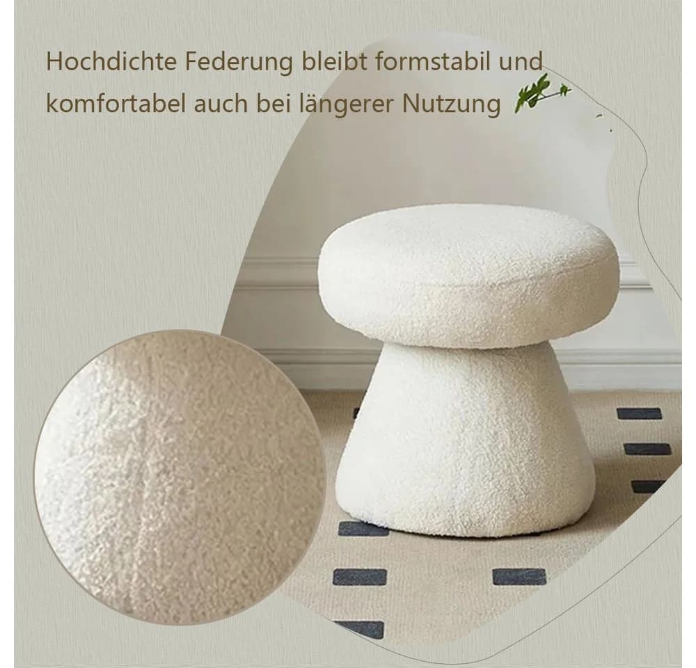 Muxing Schuhbank Weiß Sitzbank Hocker mit weicher Polsterung - Bild 5