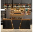 Muxing Empfangstheke Industrie-Stil Schwarz mit LED-Beleuchtung Bild 2