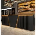Muxing Empfangstheke Industrie-Stil Schwarz mit LED-Beleuchtung Bild 5