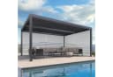PURPLE LEAF Pergola mit Lamellendach & Sonnenrollo Grau Bild 1