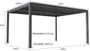 PURPLE LEAF Pergola mit Lamellendach & Sonnenrollo Grau Bild 3