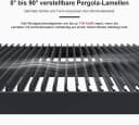 PURPLE LEAF Pergola mit Lamellendach & Sonnenrollo Grau Bild 5