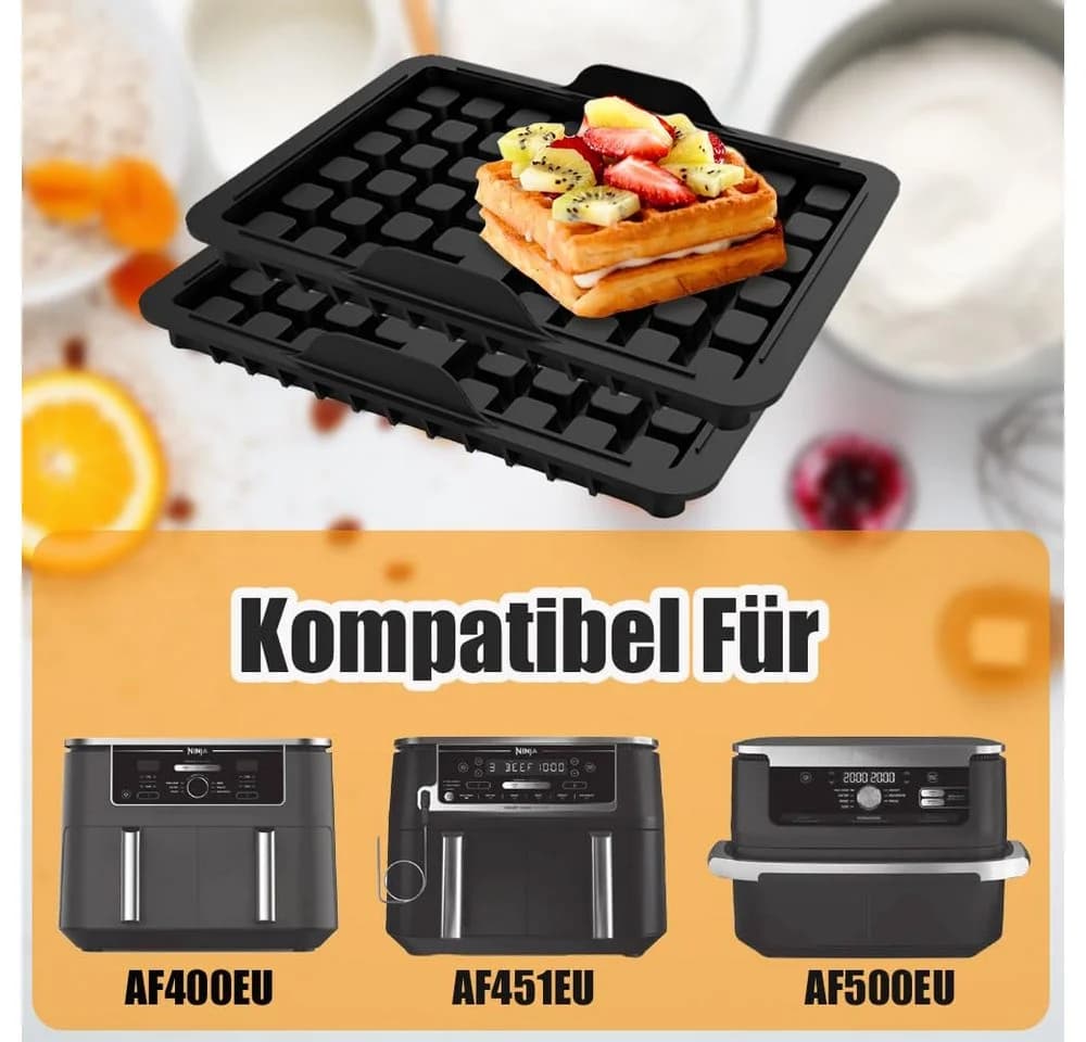 FOUORTUNATE-BEE Waffelform Silikon für Ninja Airfryer