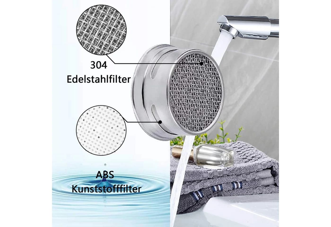FOUORTUNATE-BEE Strahlregler Wasserhahn Sieb M24, 10 Stück - Bild 4