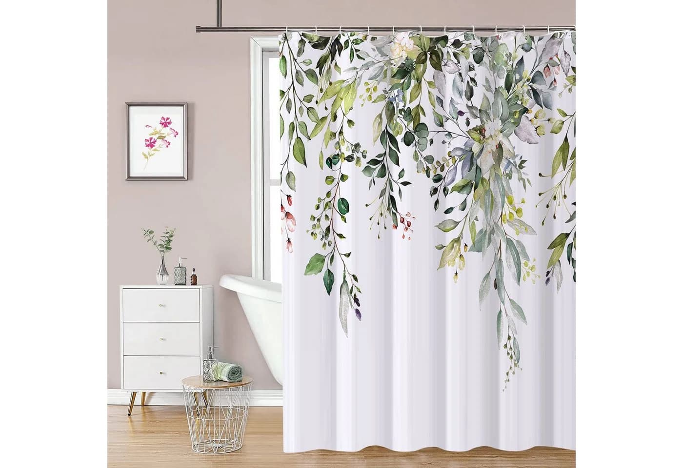 FOUORTUNATE-BEE Duschvorhang Blumen Polyester 180 cm - Bild 2