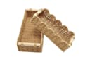 FOUORTUNATE-BEE Aufbewahrungskorb 2er Set Geflochten mit Holzgriffen Beige Bild 2