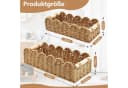 FOUORTUNATE-BEE Aufbewahrungskorb 2er Set Geflochten mit Holzgriffen Beige Bild 3