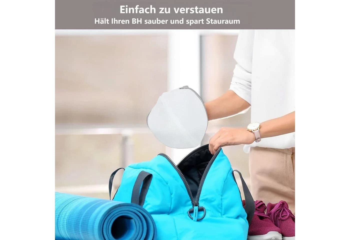 FOUORTUNATE-BEE Wäschenetz 4 Stück Halbkreisform für BH & Unterwäsche - Bild 5