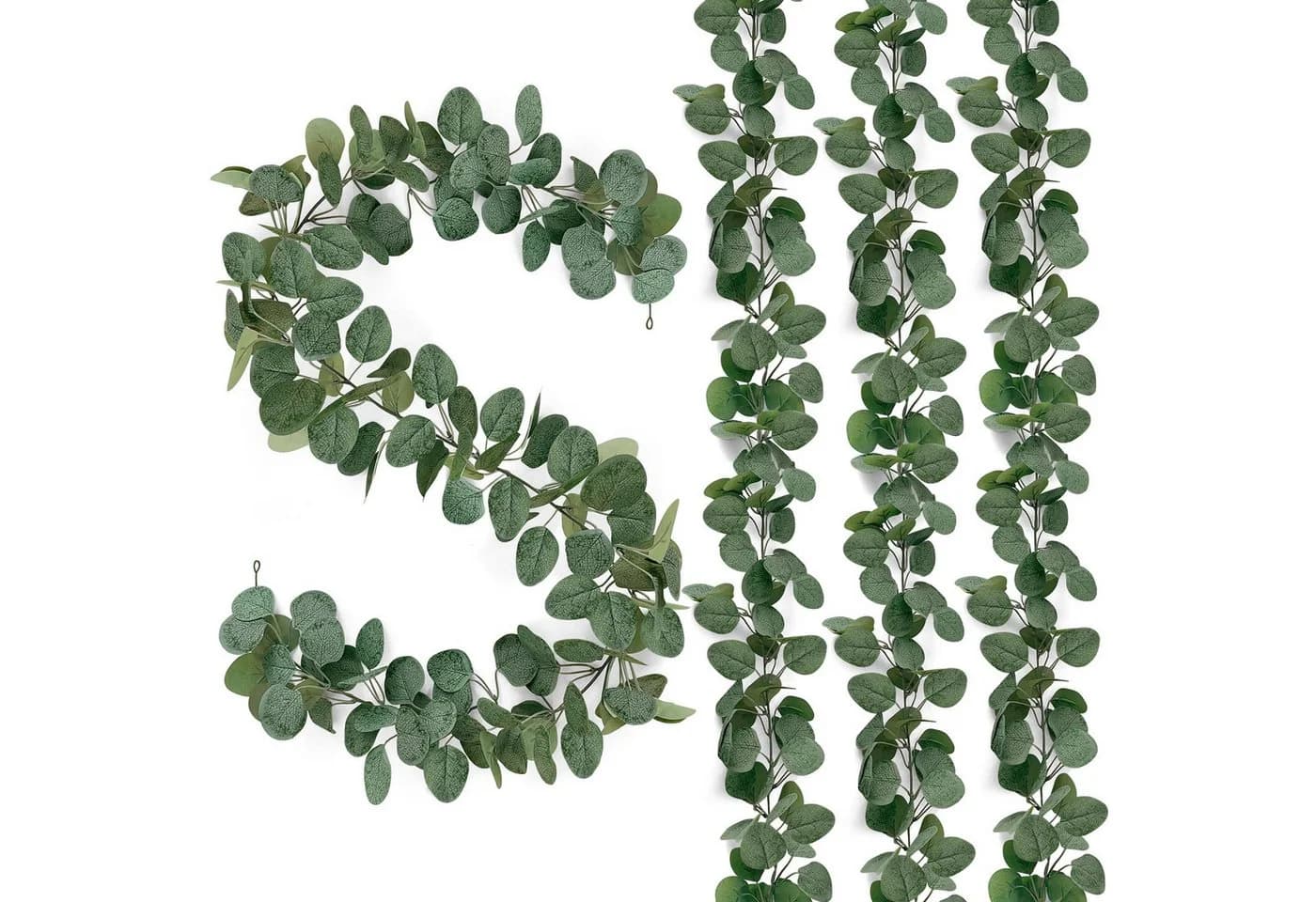 FOUORTUNATE-BEE Kunstpflanze 4 Stück Eukalyptus Girlande Grün - Bild 2