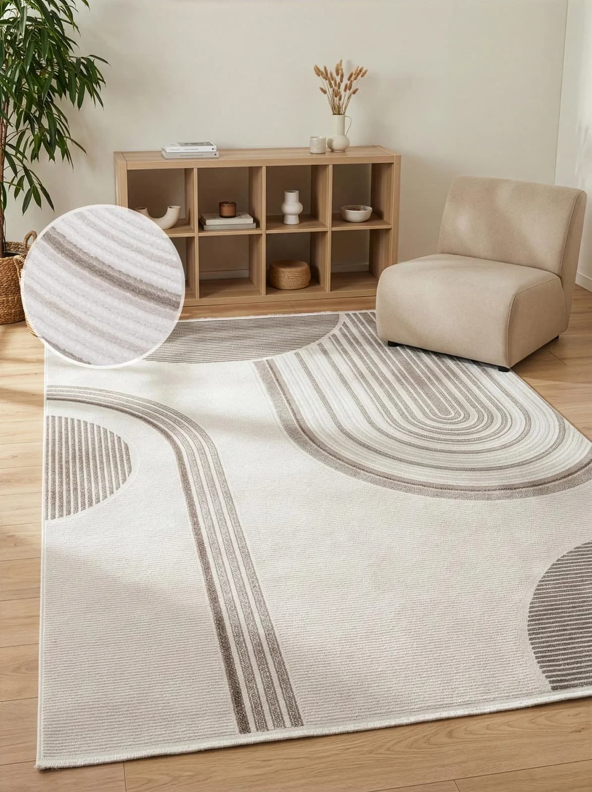 CALVIN KLEIN HOME Teppich Glow Beige Modern