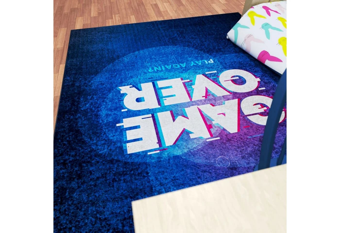 Mazovia Kinderteppich Modern Gaming Blau 80x150cm Waschbar - Bild 4