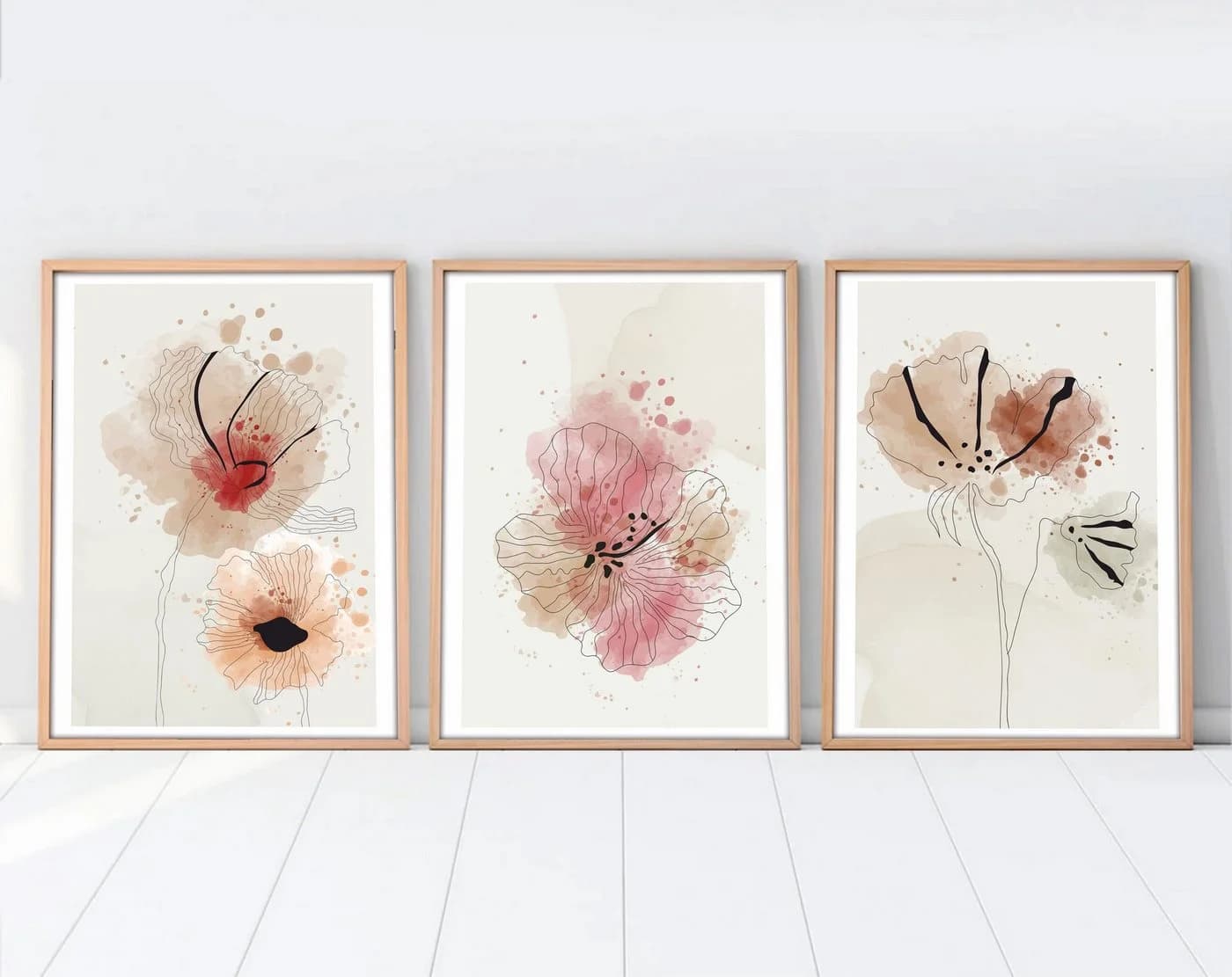 Wallity 3-teiliges gerahmtes MDF-Wandbild 20x30 cm - Bild 5
