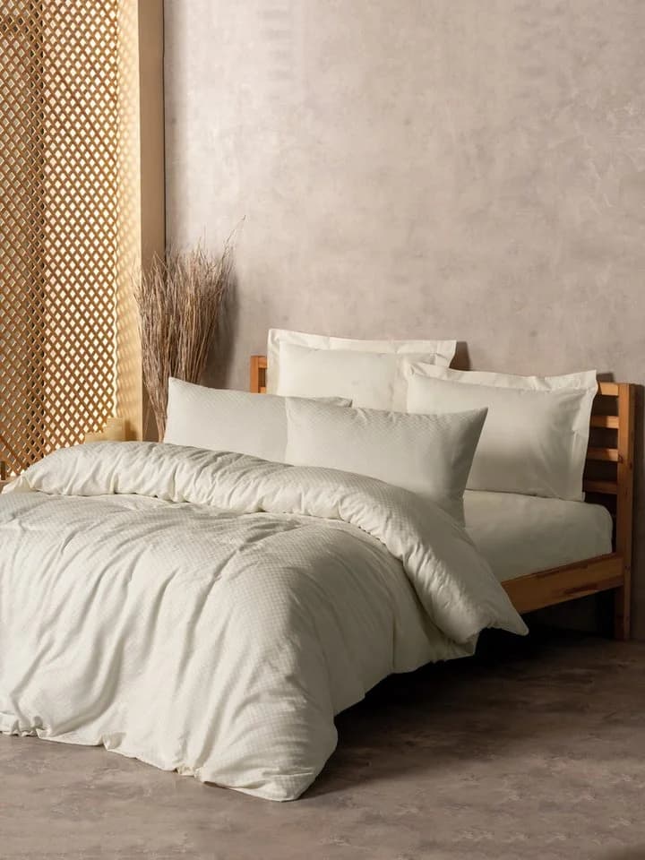 L'Essentiel Maison Ranforce Bettwäsche 100% Baumwolle Beige 2-teilig - Bild 2