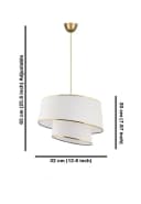 Opviq Kronleuchter Weiß-Gold Metall Körper E27 Bild 3