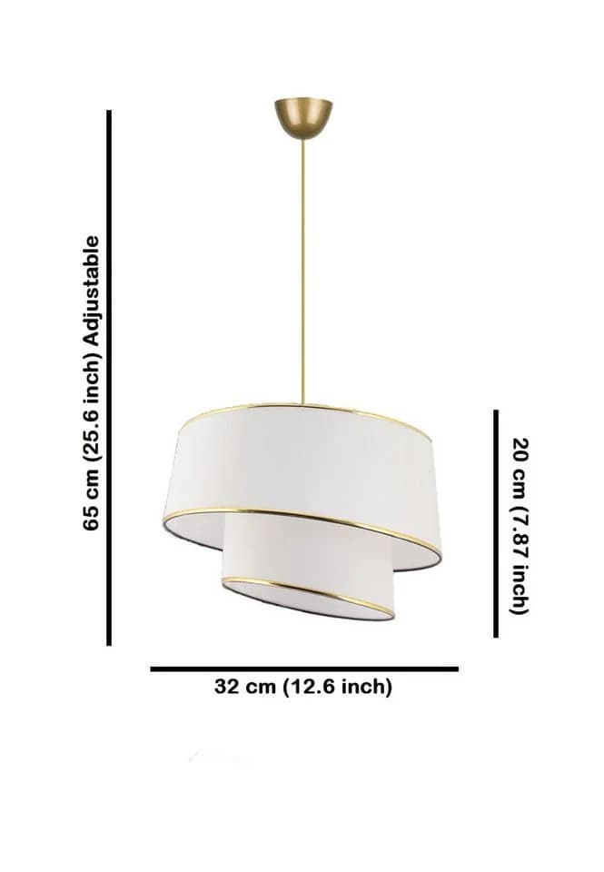 Opviq Kronleuchter Weiß-Gold Metall Körper E27 - Bild 3