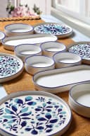 Hermia Concept Geschirr-Set 14-tlg. Blau/Weiß Keramik Bild 2