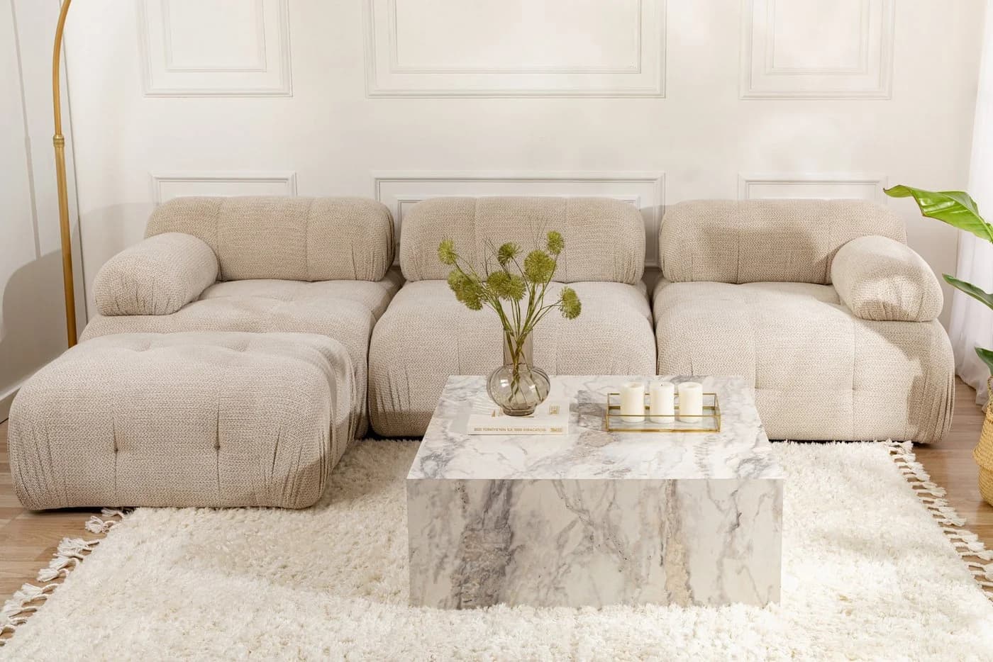 Skye Decor Couchtisch Adler Quadratisch MDF 90x90 cm Weiss - Bild 4
