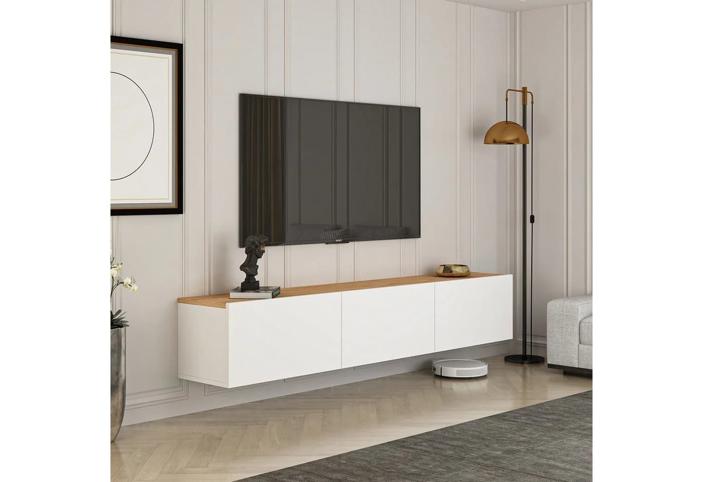 Skye Decor Lowboard Boho Weiß Modern TV Unit - Bild 3