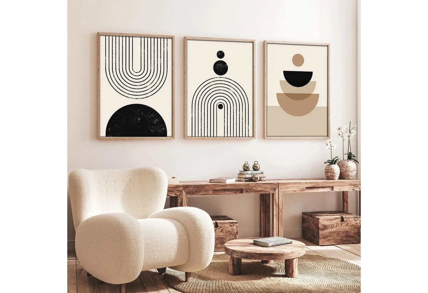 Wallity Leinwandbild Painting: 100% MDF 3 mm, 50 x 70 cm, 3 Stücke