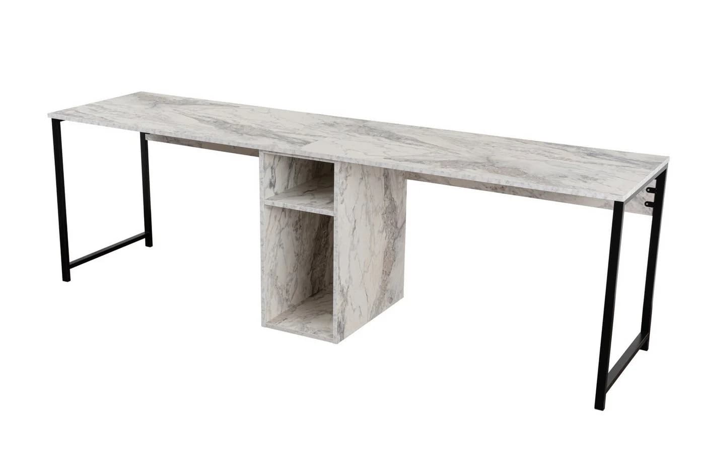 Skye Decor Arbeitstisch Partnerschreibtisch XL Industrie-Design Schwarz - Bild 2
