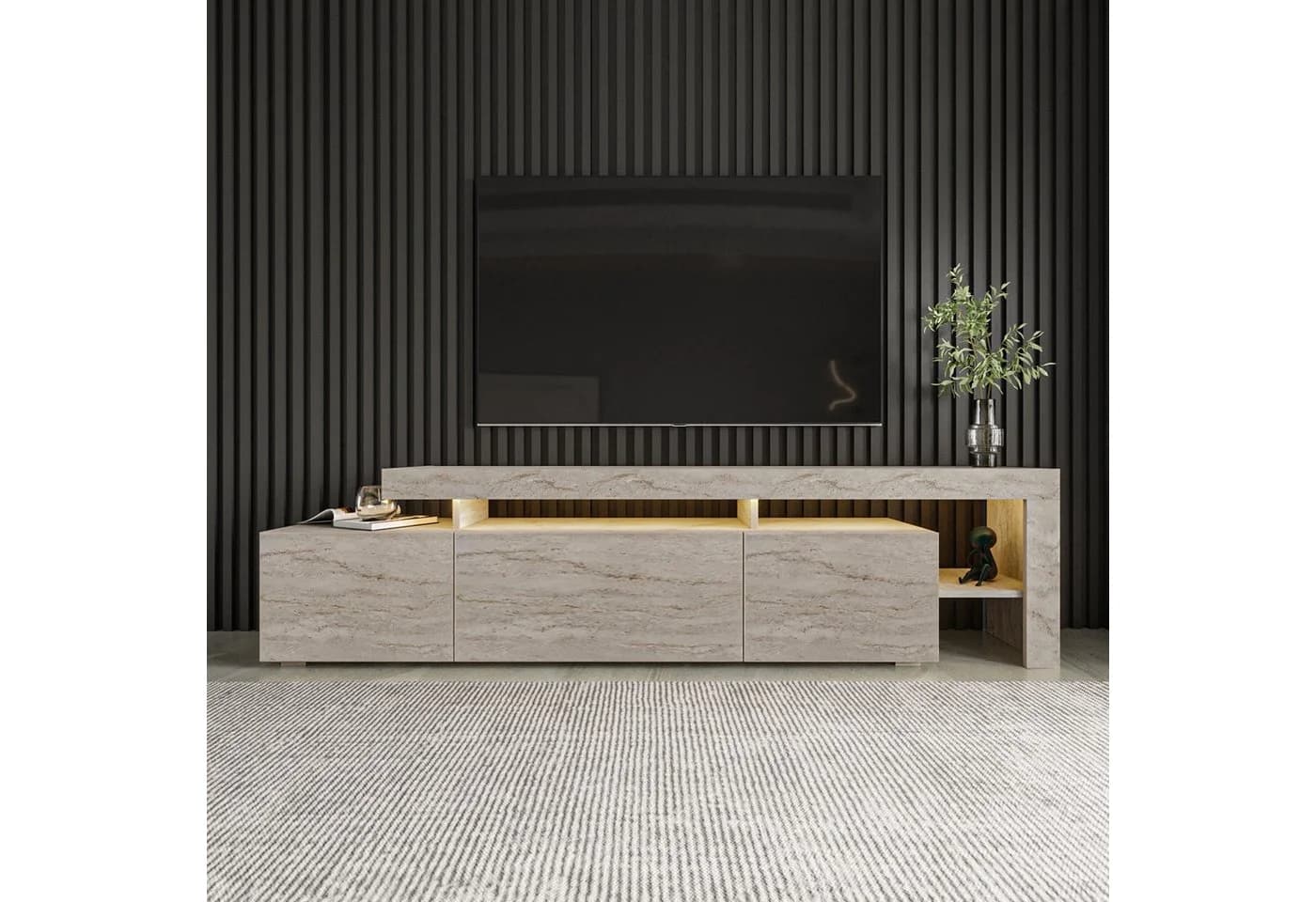 Skye Decor TV-Board LED-Beleuchtung PVC-Kanten