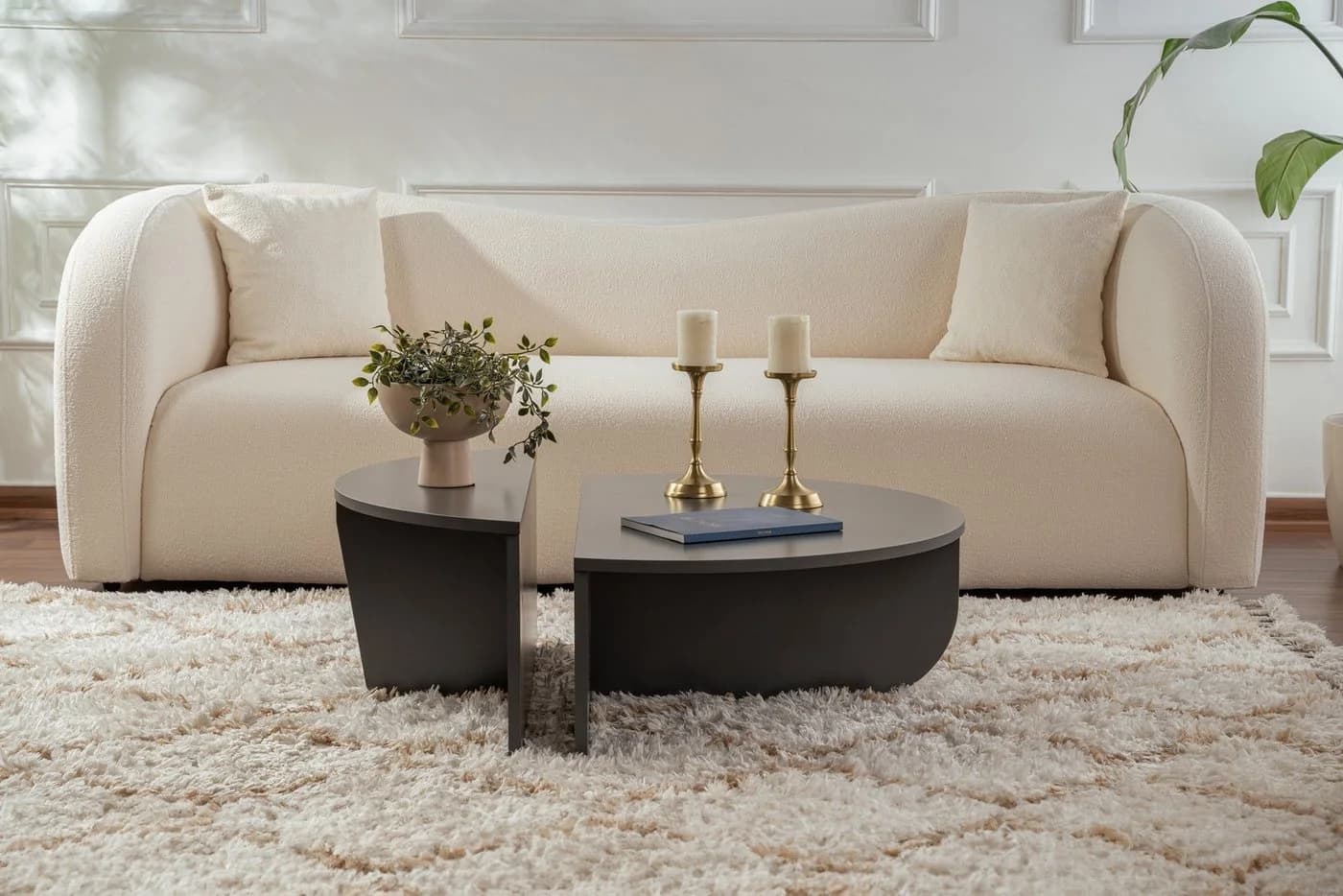 Skye Decor 2-teiliges Couchtisch-Set Modern Melaminbeschichtete Spanplatte - Bild 4