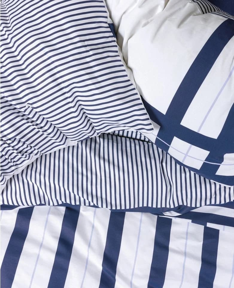 L'Essentiel Maison Bettwäsche Set 100% Baumwolle Ranforce Dunkelblau