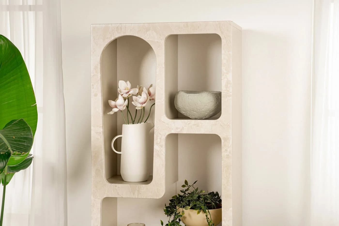 Skye Decor Bücherregal Boho Design Weiß/Beige - Bild 5