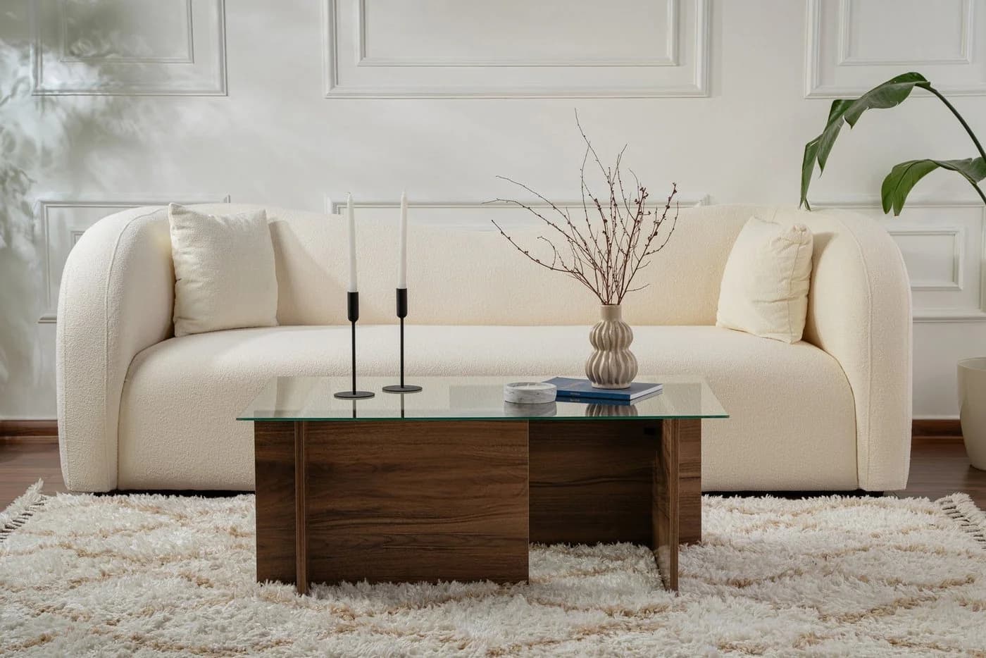 Skye Decor Couchtisch Glasplatte Braun Modern - Bild 4