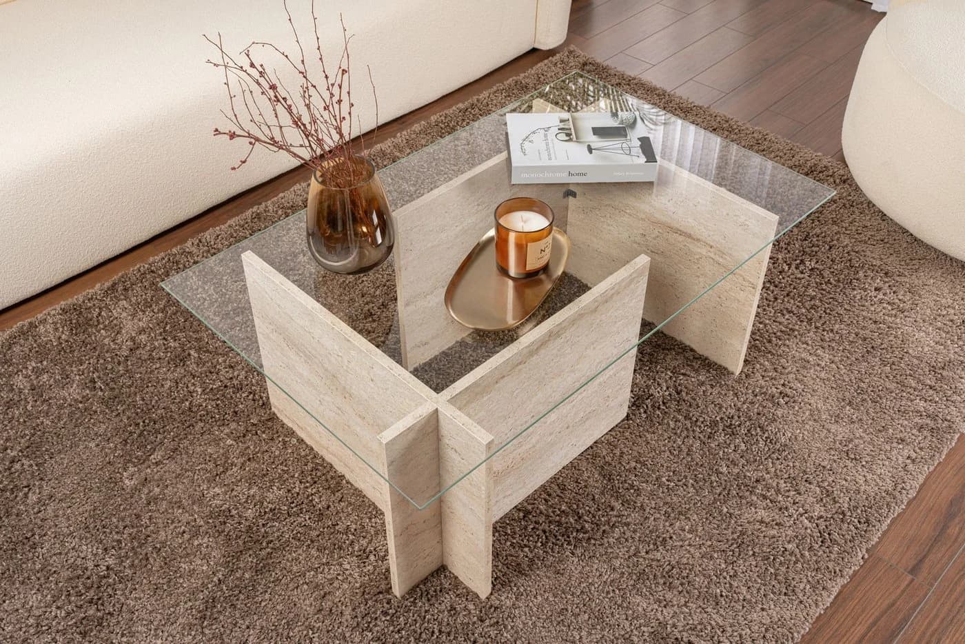Skye Decor Couchtisch Glastisch 105 cm Breite 8 Farben - Bild 3