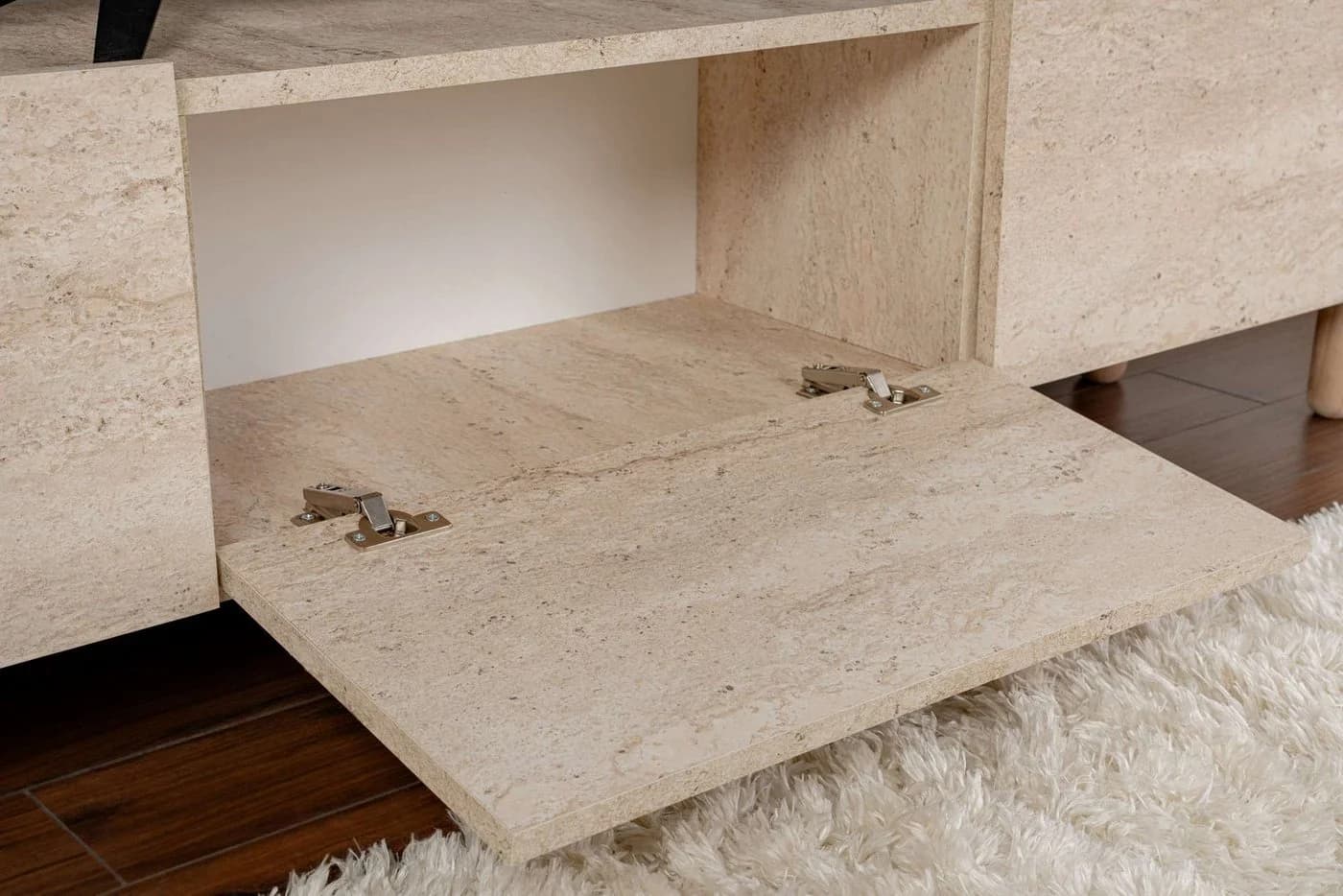 Skye Decor Lowboard Odessa Alvin Grifflos Travertin - Bild 5