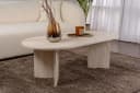 Skye Decor Couchtisch Sable Oval Beige Moderner Wohnzimmertisch Bild 1