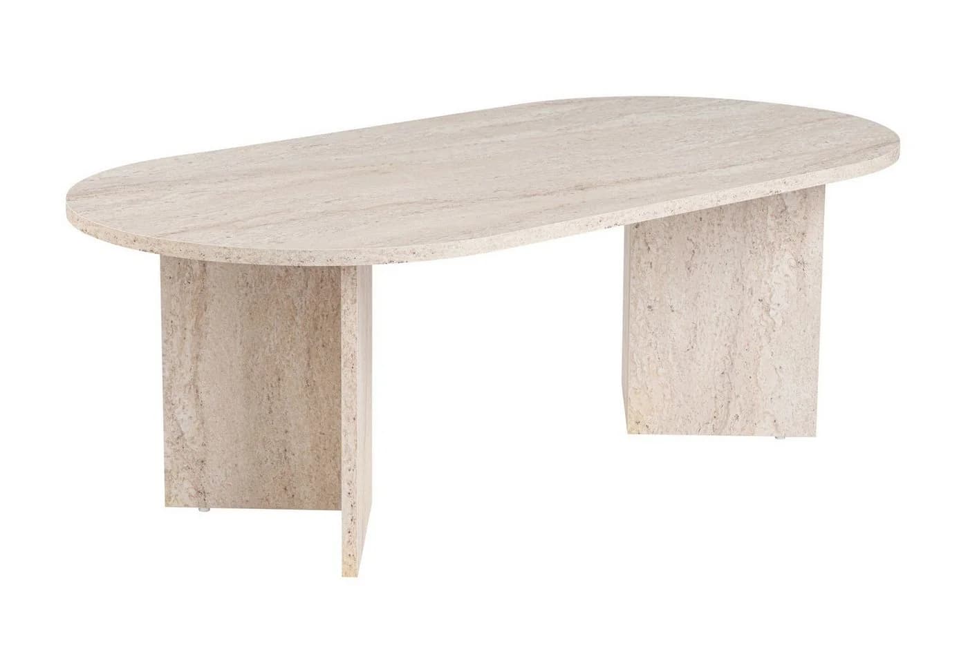 Skye Decor Couchtisch Sable Oval Beige Moderner Wohnzimmertisch - Bild 2
